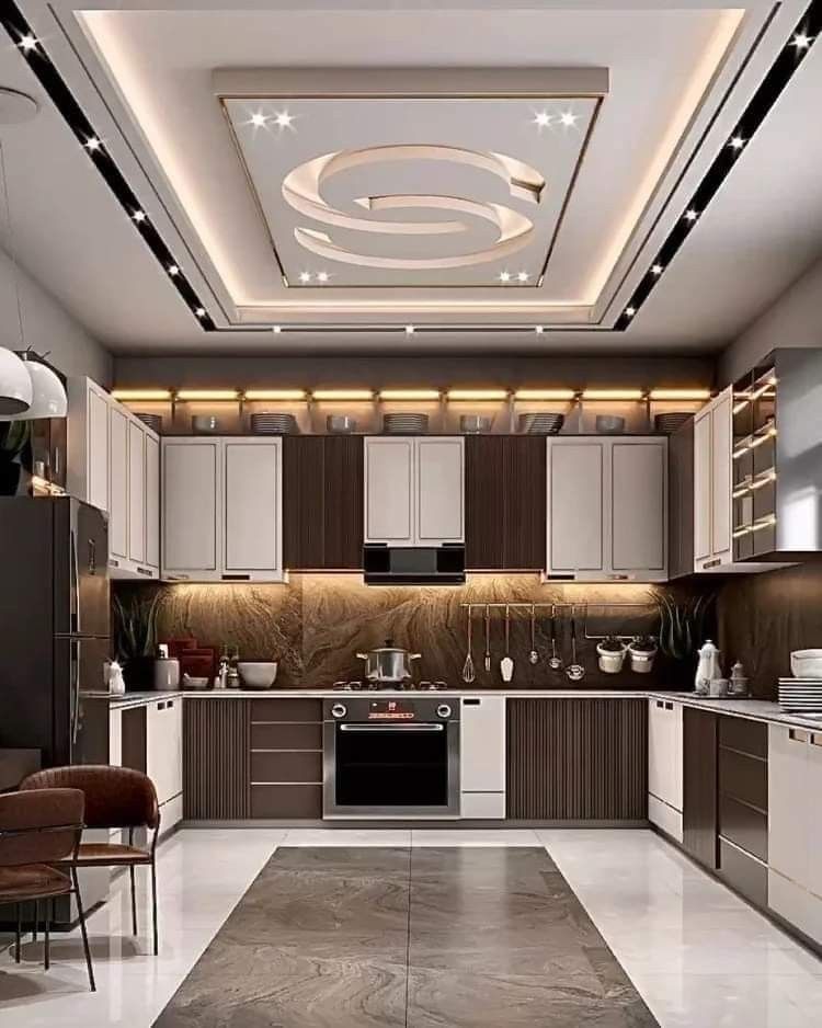 Contemporary Ceiling Plan featuring Integrated Chandelier Support Core #15